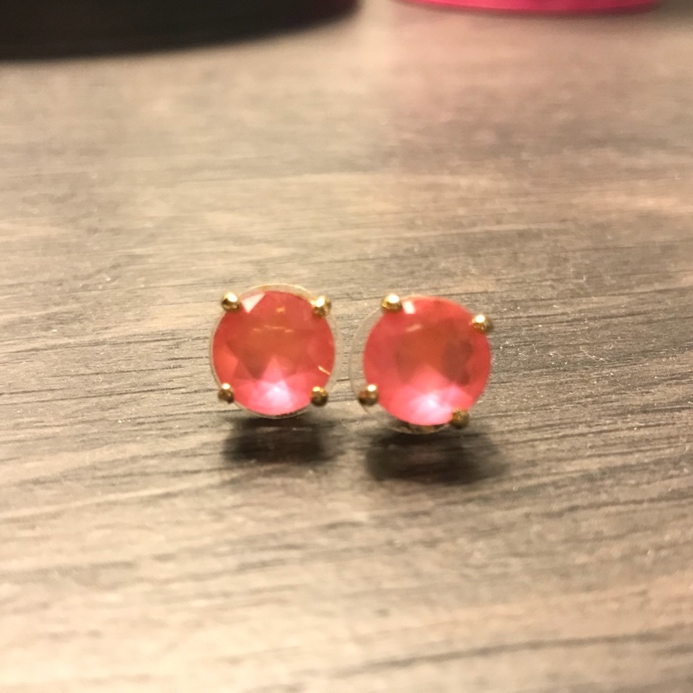 Kate Spade pink gumdrop stud earrings